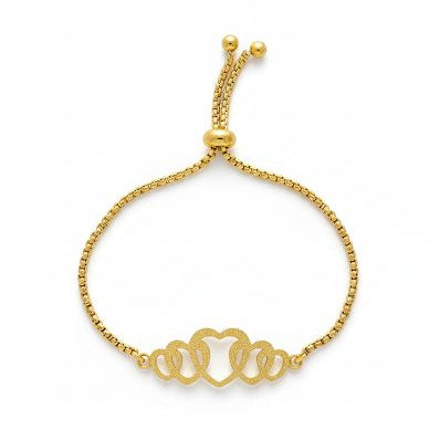 Triple Heart Slider Bracelet