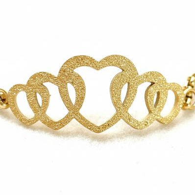 Triple Heart Slider Bracelet