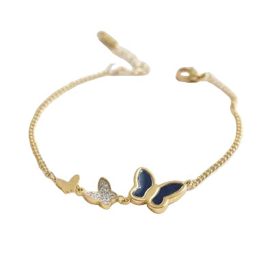Triple Butterfly Enamel Bracelet