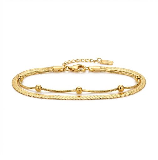 Layered Snake Chain Bracelet