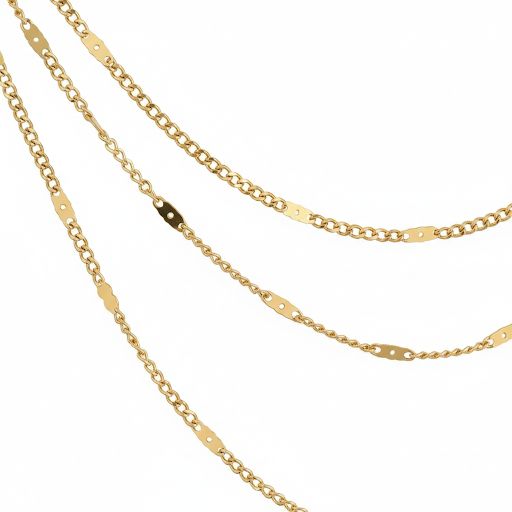 Triple Textured Layered Necklace