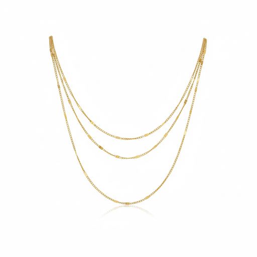 Triple Textured Layered Necklace