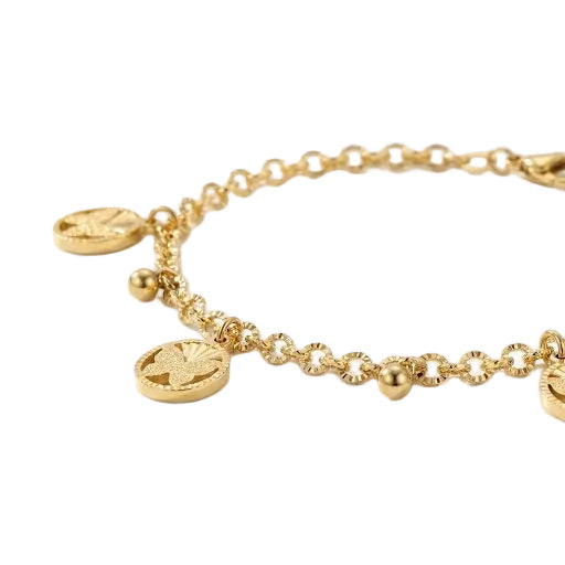 Three Teardrop Butterfly Bracelet