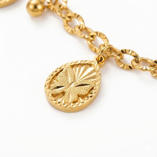 Three Teardrop Butterfly Bracelet