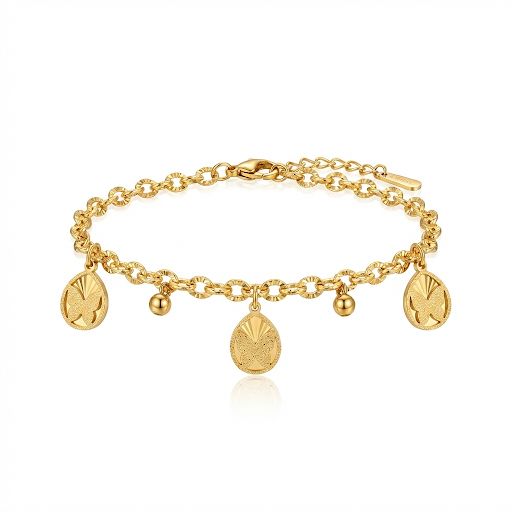 Three Teardrop Butterfly Bracelet