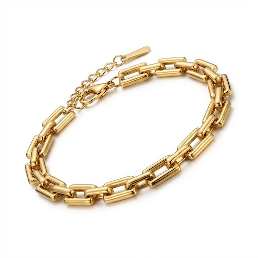 Rectangular Chain Bracelet.