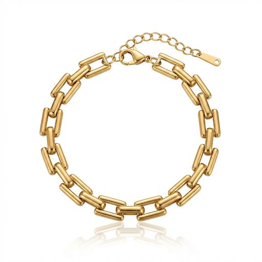 Rectangular Chain Bracelet.