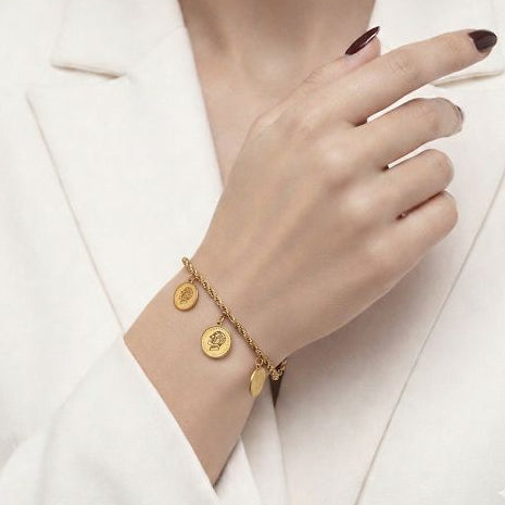 Coin Charm Bracelet