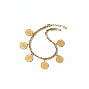 Coin Charm Bracelet