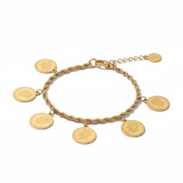 Coin Charm Bracelet