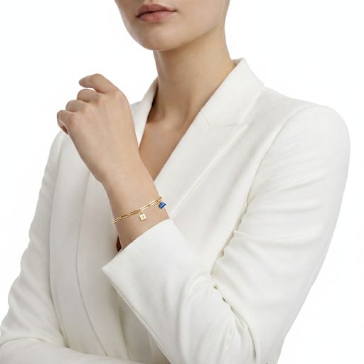 Elegant Gold Charms Bracelet