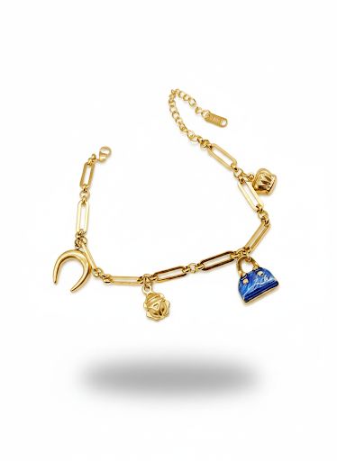 Elegant Gold Charms Bracelet
