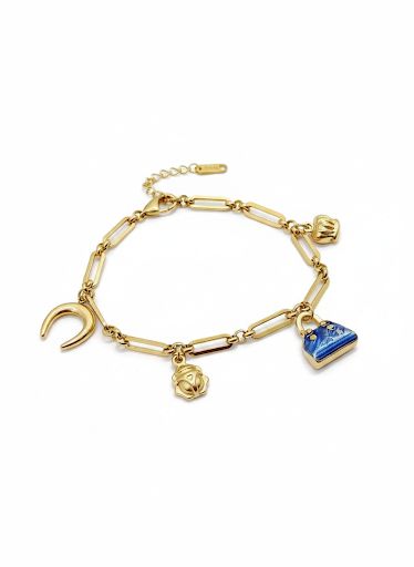 Elegant Gold Charms Bracelet
