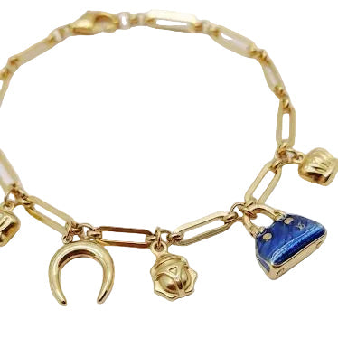 Elegant Gold Charms Bracelet