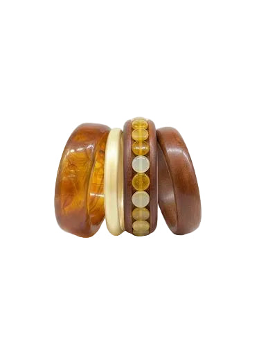 Brown Chunky Bangles Set