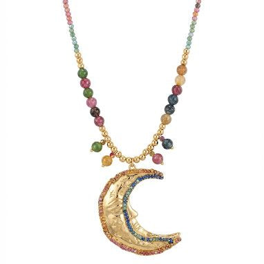 Large Cosmic Moon Necklace