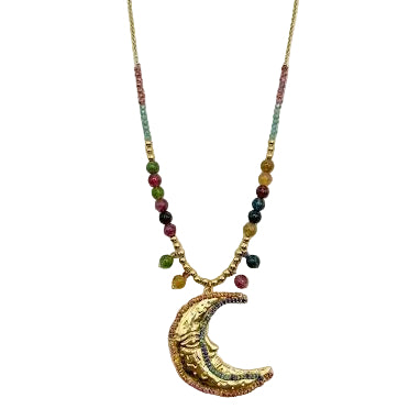Large Cosmic Moon Necklace