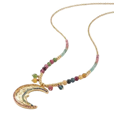 Large Cosmic Moon Necklace