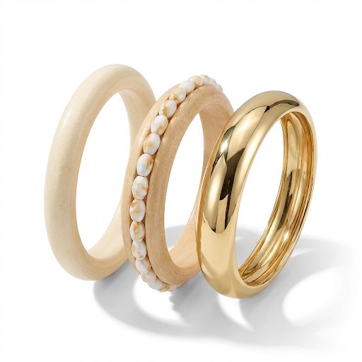 Beige Elegant Braided Bangles