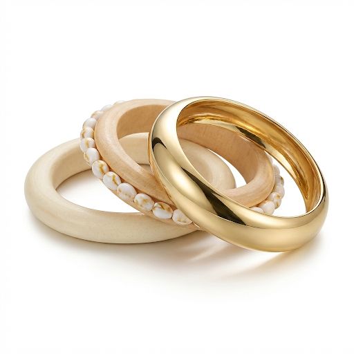 Beige Elegant Braided Bangles