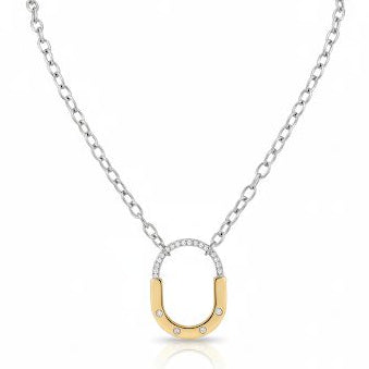 Mixed Oval Horseshoe Necklace