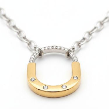 Mixed Oval Horseshoe Necklace