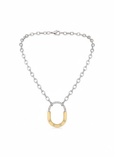 Mixed Oval Horseshoe Necklace