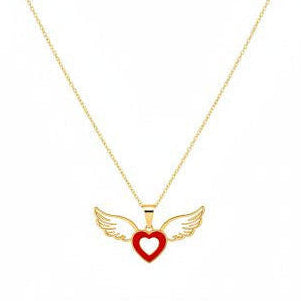 Red Heart With Angel Wings