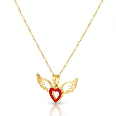 Red Heart With Angel Wings