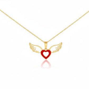 Red Heart With Angel Wings