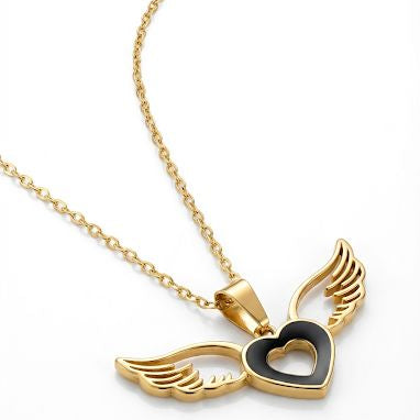 Black Heart With Angel Wings