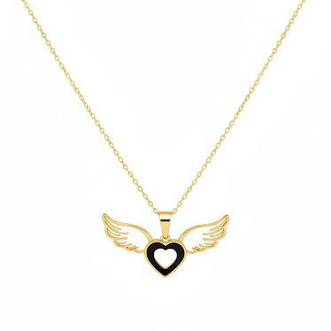 Black Heart With Angel Wings