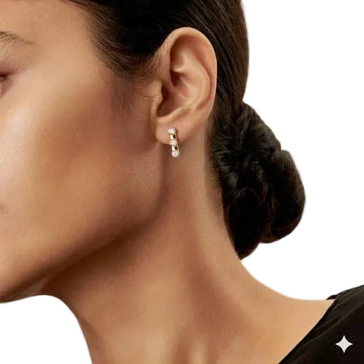 Dainty Diamond Bar Studs