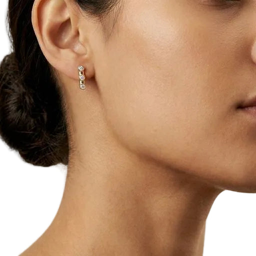 Dainty Diamond Bar Studs