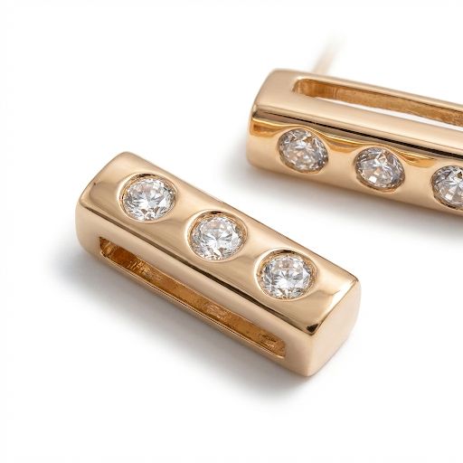 Dainty Diamond Bar Studs