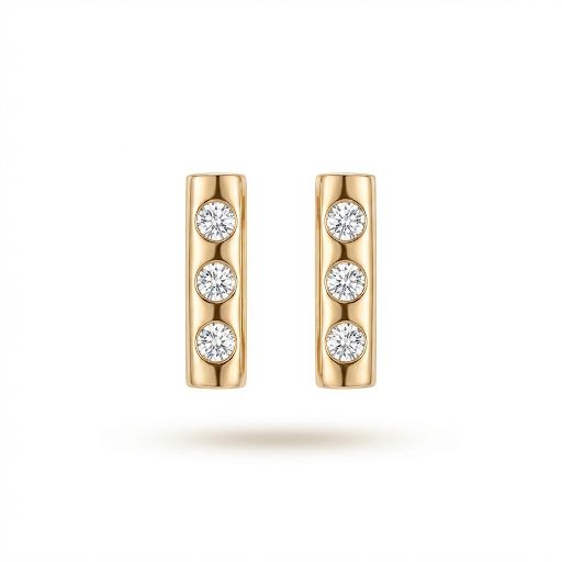 Dainty Diamond Bar Studs