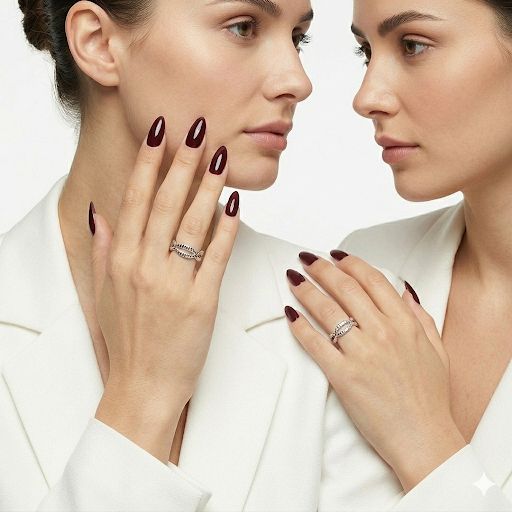 Silver Ribbed Adjustable Ring