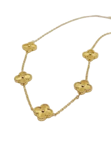 Gold V- Clef Necklace