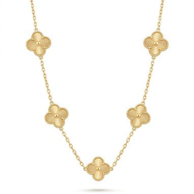 Gold V- Clef Necklace