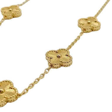 Gold V- Clef Necklace