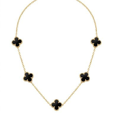 Black V-Cleef Necklace