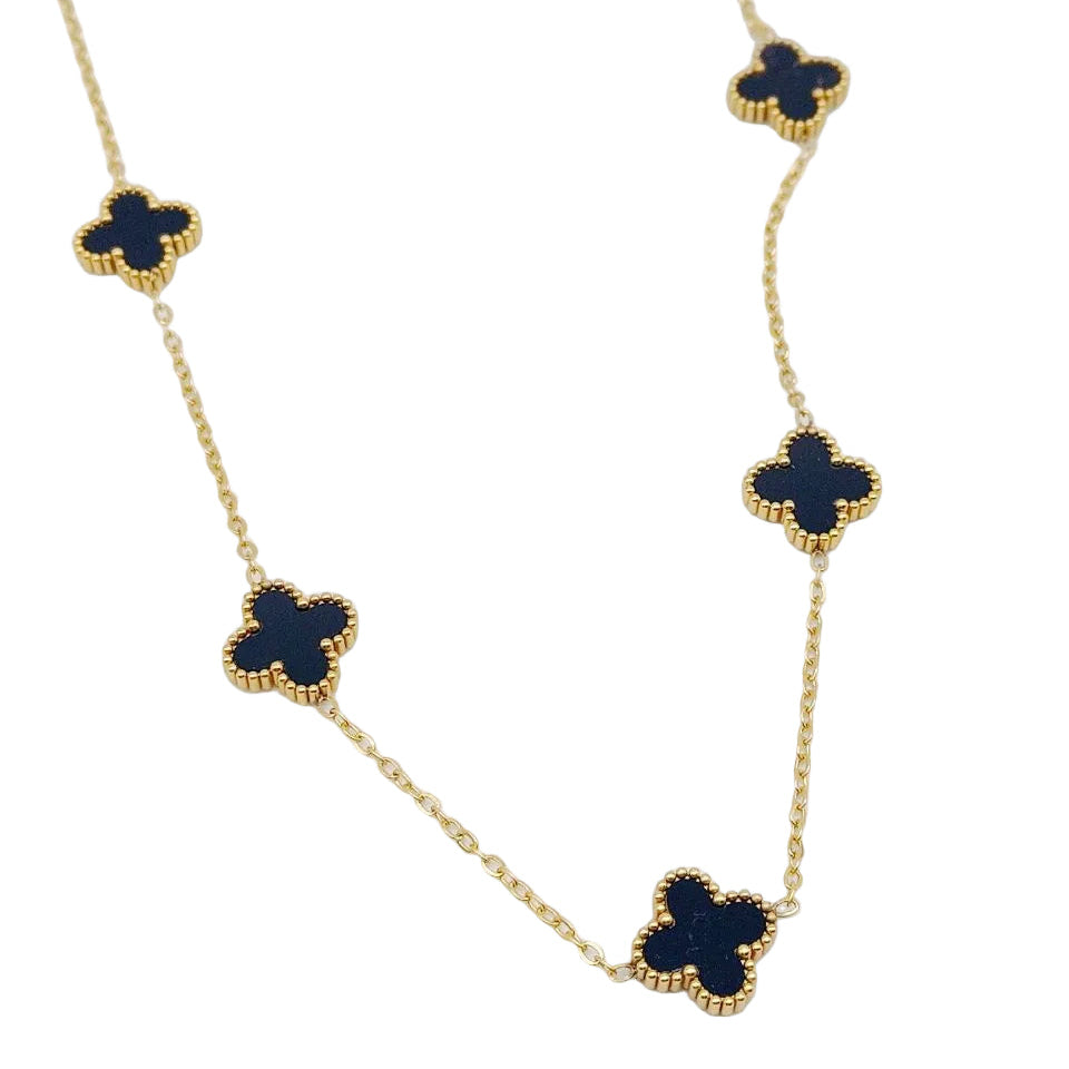 Black V-Cleef Necklace