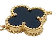 Black V-Cleef Necklace