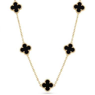 Black V-Cleef Necklace