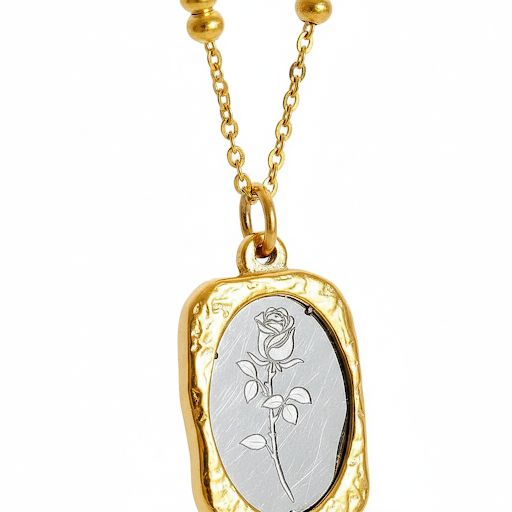 Vintage Gold Medallion Necklace