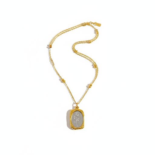 Vintage Gold Medallion Necklace