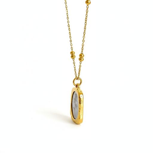 Vintage Gold Medallion Necklace