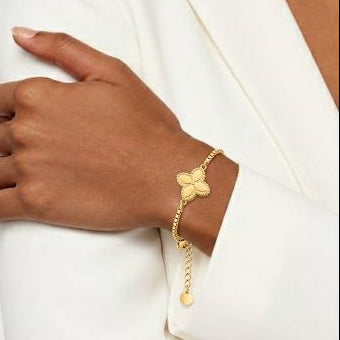 Petal Clover Charm Bracelet