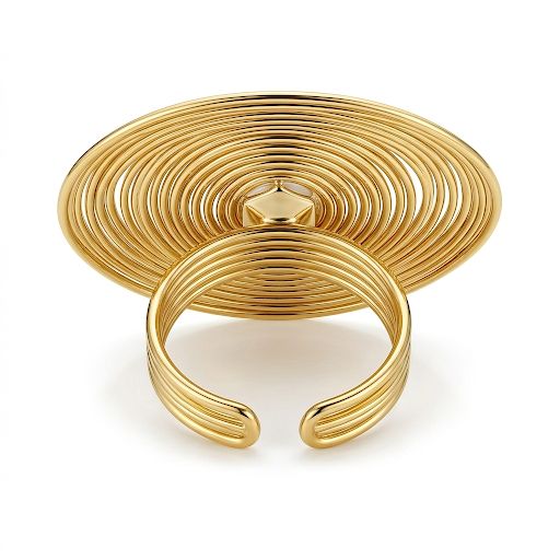 Spiral Oval Pearl Ring