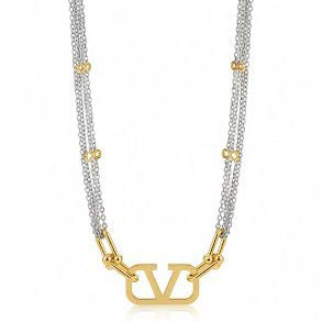 Silve x Gold V Infinity Necklace